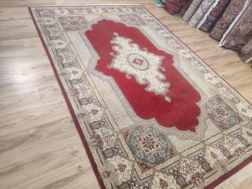 Kirman - Vloerkleed - 3 m - 2 m - Bloemmotiefontwerp puur!, Nieuw