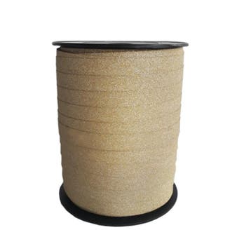 5m glitter goud sierlint - krullint - cadeau versiering, Ophalen of Verzenden, Nieuw