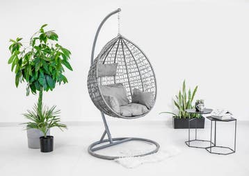 Ei Stoel Modern Grijs | Premium Comfort | Laatste Stuks!, Nieuw, Ophalen of Verzenden, Metaal, Eén