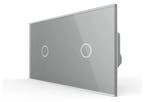 Livolo Touchscreen Schakelaar | Grijs | 1+1 | Aan/Uit, Ophalen of Verzenden, Nieuw, Schakelaar