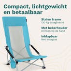 2dekans | TRVLMORE Strandstoelen Set van 2 - Inklapbaar -, Ophalen of Verzenden, Zo goed als nieuw, Blauw