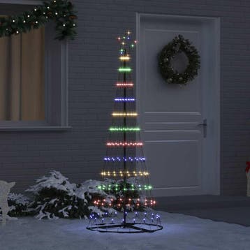 vidaXL LED Kerstboom Multikleur 184.5 cm Metaal, Verzenden, Nieuw