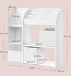 Speelgoedkast met Boekenvakken – Kinder Opbergmeubel met Box, Verzenden, Nieuw