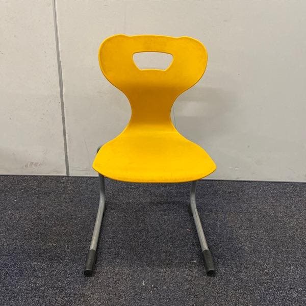 HaBa schoolstoelen, stapelstoel, zithoogte 35 cm, Geel -, Huis en Inrichting, Stoelen, Eén, Gebruikt, Stof, Ophalen of Verzenden