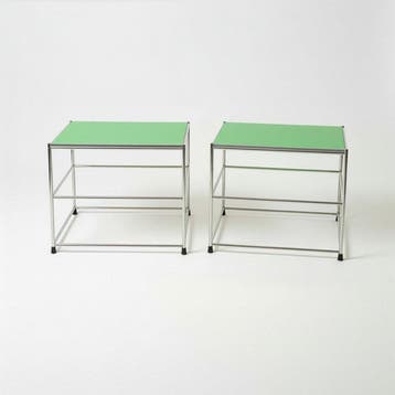 Bijzettafel (2) - Chroom - Tafel gebaseerd op USM