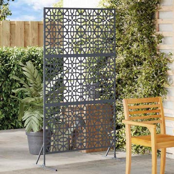 vidaXL Privacyscherm 100 x 50 x 180 cm Staal Antraciet, Verzenden, Nieuw, IJzer