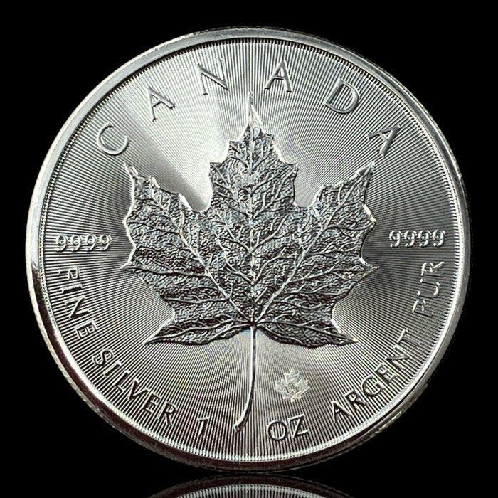 Canada. Elizabeth II. 5 Dollars 2021 Maple Leaf - 1 Oz 0.999, Postzegels en Munten, Edelmetalen en Baren