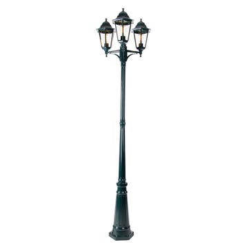 Landelijke buiten lantaarn donker groen 3-lichts IP44 - New, Verzenden, Nieuw, Aluminium