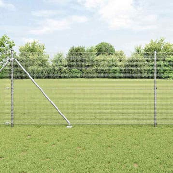 vidaXL gelast draadhek met grondpennen 10 x 1,4 m, Verzenden, Nieuw, IJzer