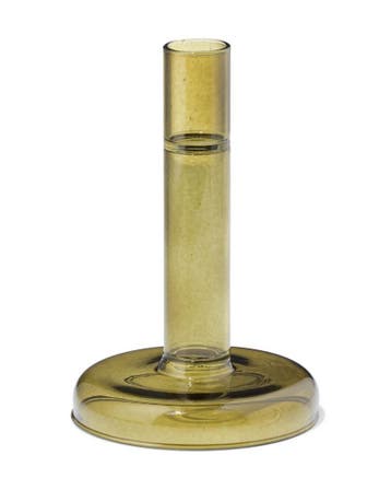 HEMA Kandelaar 8.5x8cm glas groen van €3.49 voor €2.5 sale, Verzenden, Nieuw, Groen
