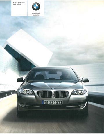 2010 BMW 5 SERIE SEDAN INSTRUCTIEBOEKJE FRANS