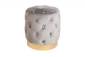 Design kruk MODERN BAROK 37cm edel grijs goud fluweel, Ophalen of Verzenden, Nieuw