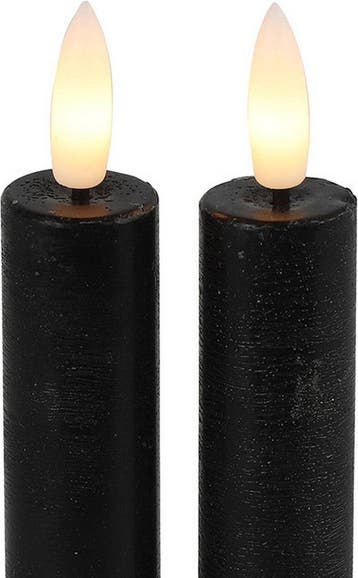 Countryfield Led dinerkaarsen 2x st- zwart -H15cm -, Ophalen of Verzenden, Zo goed als nieuw