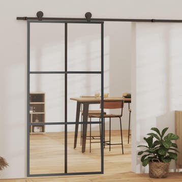 vidaXL Schuifdeur met beslag 102x205 cm aluminium en, Verzenden, Nieuw