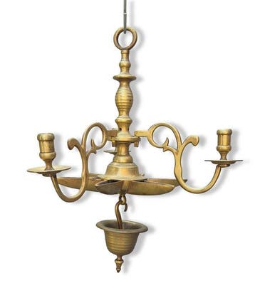 Olielamp - Judenstern - Messing - Sjabbat olielamp
