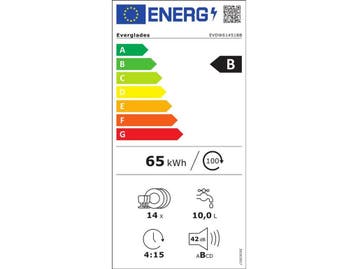 Everglades EVDW61451BB - Vrijstaande Vaatwasser - 14, Witgoed en Apparatuur, Vaatwasmachines, Verzenden, Zo goed als nieuw