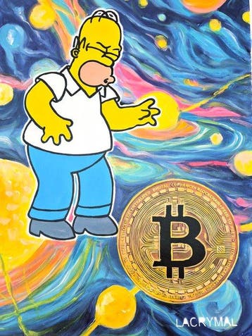 Lacrymal - (100% unique & handpainted) Bitcoin Drop