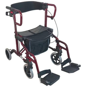 Rollator Drive Diamond Deluxe Rolstoel rood metallic, Diversen, Rollators, Ophalen of Verzenden, Nieuw