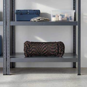 vidaXL Multifunctioneel gebruikstouw 5 mm 25 m Zwart en Rood, Verzenden, Nieuw