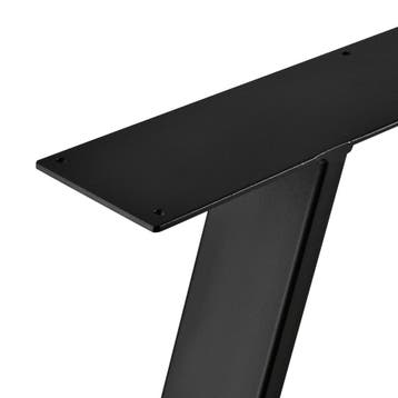 Stalen A/2 tafelpoot set van 2 meubelpoot 70x10x72 cm zwart, Verzenden, Nieuw