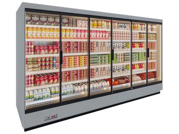 Apella HD wandkoeling met trekdeuren B375xD96xH200cm - grijs, Nieuw in verpakking