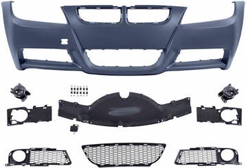 M-Pakket Voorbumper Met PDC Met Sproeiers BMW E90 E91 B0481, Nieuw, Voor, BMW, Bumper