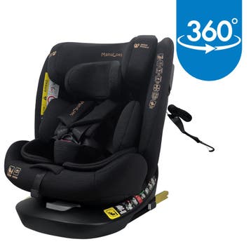 MamaLoes Sef Zwart Luxe 40-150 cm 360° i-Size Autostoel, Verzenden, Nieuw, 15 t/m 36 kg, Isofix