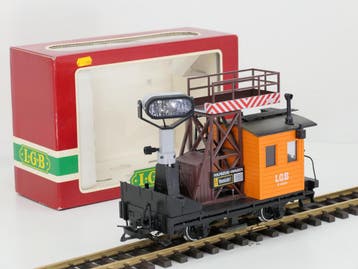 LGB 40490 Scheinwerferwagen, beleuchtet, Metallrader, Str..., Gebruikt, Overige typen, Ophalen of Verzenden, LGB