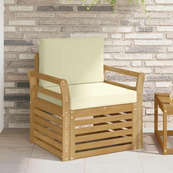 vidaXL Buiten bankenset Polyester Wit, Tuin en Terras, Tuinsets en Loungesets, Verzenden, Nieuw