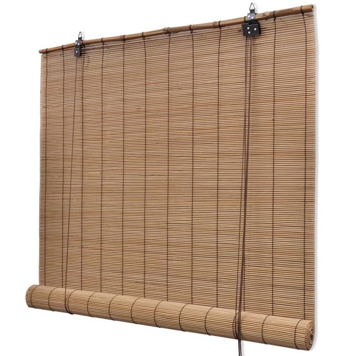 vidaXL Rolgordijn 120x220 cm bamboe bruin, Huis en Inrichting, Stoffering | Gordijnen en Lamellen, Bruin, Nieuw, Verzenden