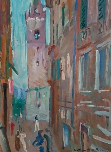Vittorio Nomellini (1901-1965) - Scorcio di Lerici