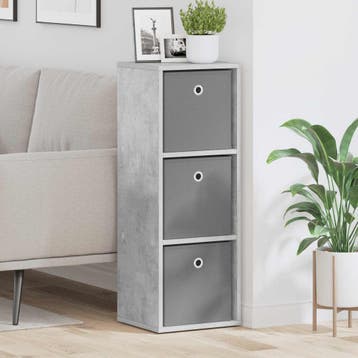 vidaXL Dressoir met lade Beton Grijs 30,5 x 27 x 84,5 cm, Minder dan 50 cm, Verzenden, Nieuw, 25 tot 50 cm