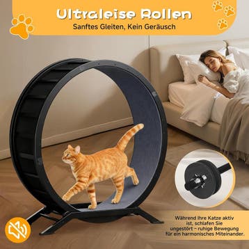 Katten loopwiel - Looprad voor kat - Kattenwiel - Zwart - GT, Verzenden, Zo goed als nieuw