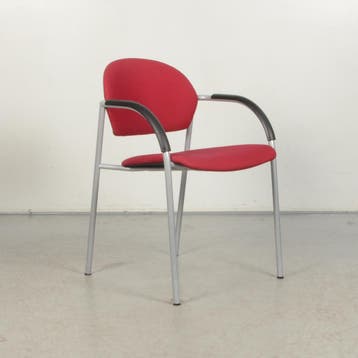Vergaderstoel VDS 555 - Rood - Aluminium onderstel, Ophalen of Verzenden, Nieuw