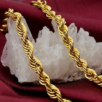Gouden gedraaide schakelketting, Ophalen of Verzenden, Gebruikt, Goud, Goud