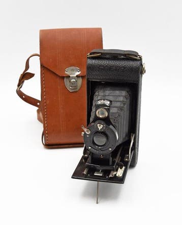 Goerz Macchina a soffietto con custodia Analoge camera, Audio, Tv en Foto, Fotocamera's Analoog, Nieuw