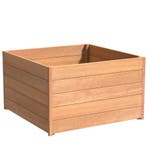 Hardhouten plantenbak Sevilla 120x120x71,3cm - Met bodem, Tuin en Terras, 100 cm of meer, Vierkant, Nieuw, 60 cm of meer