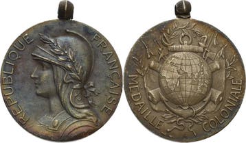 Zilver medaille ohne Jahr Frankreich Dritte Republik 1870..., Verzenden