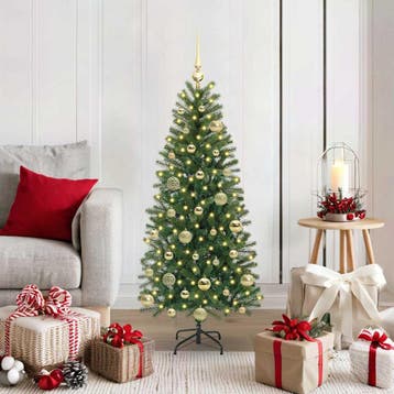 vidaXL Kunstkerstboom met 150 LED met standaard Groen 120 cm, Verzenden, Nieuw