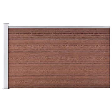 vidaXL Schutting 175x105 cm HKC bruin, Tuin en Terras, Verzenden, Nieuw, Hout