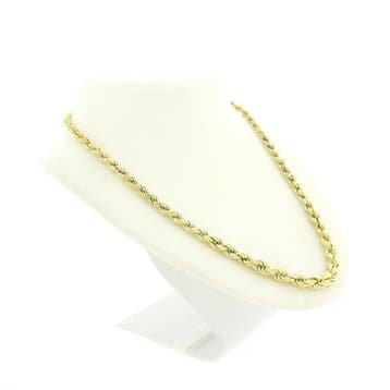 Gouden gedraaide schakelcollier (Ketting), Ophalen of Verzenden, Gebruikt, Goud, Goud