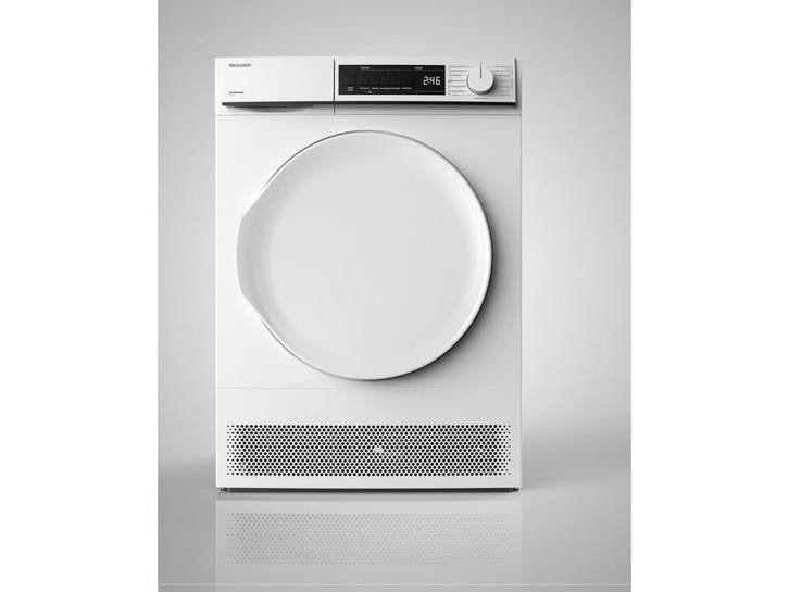 Sharp KDNCB8S7PW91BX - Condensdroger 8kg - Sensorgestuurd -, Witgoed en Apparatuur, Wasdrogers, Zo goed als nieuw, Verzenden