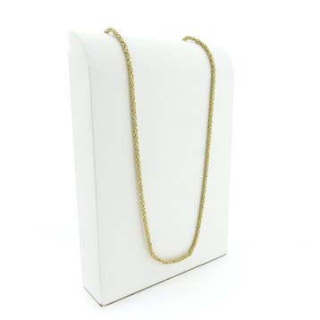 Gouden vierkante koningsschakel ketting, Ophalen of Verzenden, Gebruikt, Goud, Goud