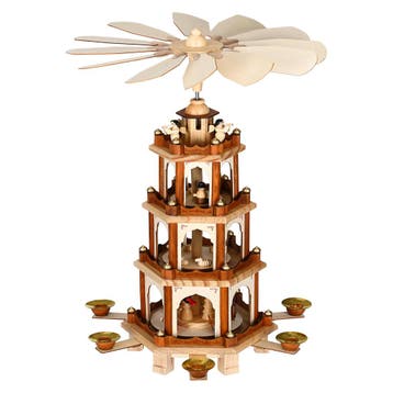 Kerstpiramide XL in klassiek houten ontwerp (Interieur), Diversen, Verzenden, Nieuw