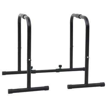 vidaXL Dip Bar Zwart 116 x 66 x 74,5 cm Gepoedercoat staal, Verzenden, Nieuw