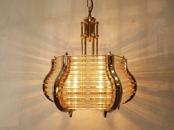 Plafondlamp - Gouden plafondlamp in Bakalowits &Söhne-stijl