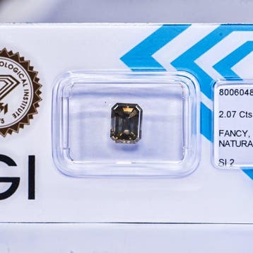 Zonder minimumprijs - 1 pcs Diamant (Natuurlijk gekleurd) -, Nieuw