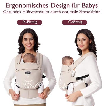 Draagzak - Baby carrier - Babydrager - 3,2-20 kg - Beige - M, Kinderen en Baby's, Babydragers en Draagdoeken, Verzenden, Zo goed als nieuw