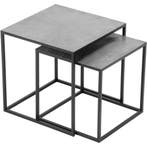 Set Bijzettafels - Livion Arie - Vierkant - 40x40x40cm -, Ophalen of Verzenden, Nieuw, Overige materialen