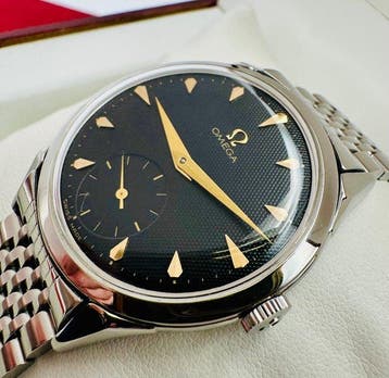 Omega - Vintage Jumbo - Black Waffle Dial - cal. 266 -, Nieuw
